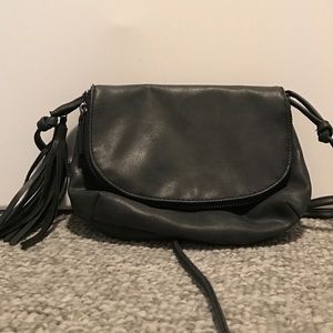 Black cross body purse with tassle