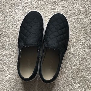 Slide on quilt sneakers