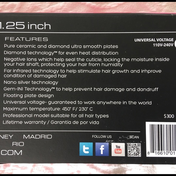 New Hair Straightener, Flat Iron, Ceramic - Picture 4 of 4