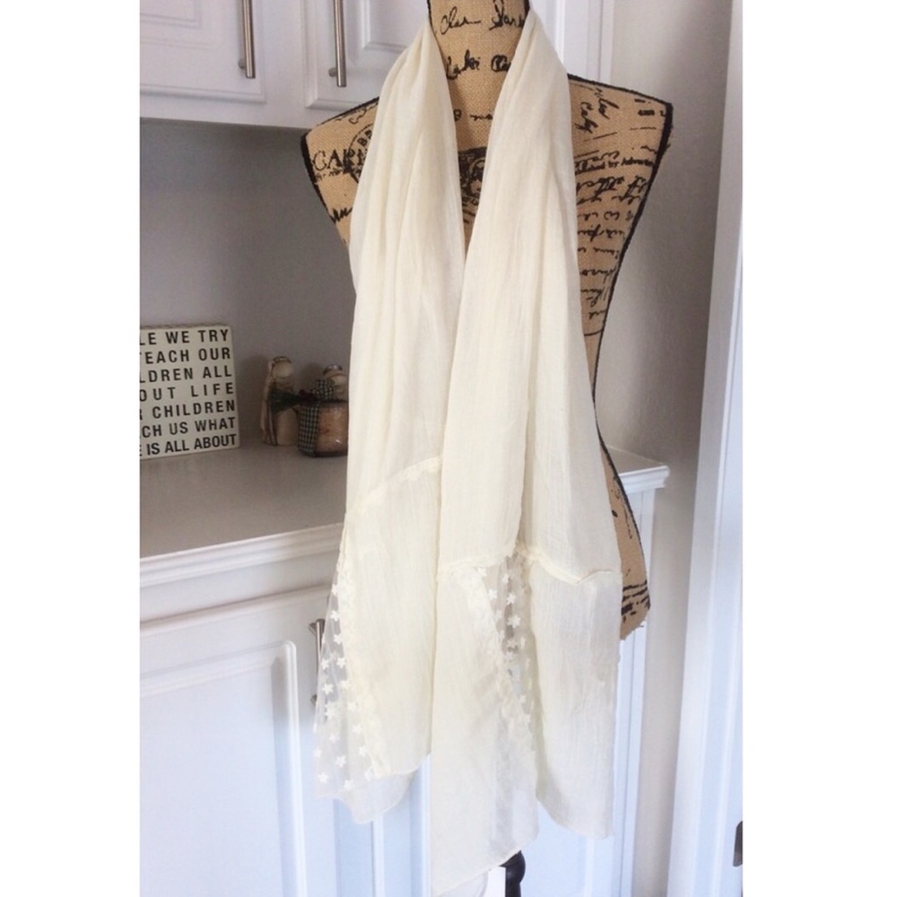 Fall Vanilla Lace Scarf