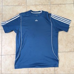 Blue Athletic Jersey Men Adidas Shirt