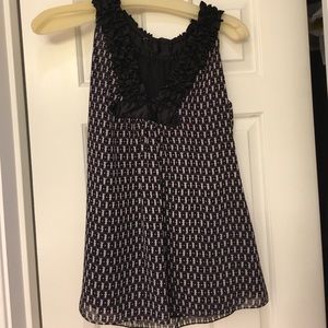 Gorgeous lined summer tank in black white purple