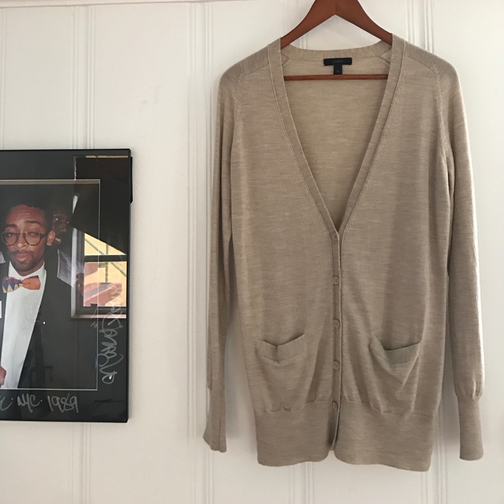 J. Crew Merino Wool Long Cardigan