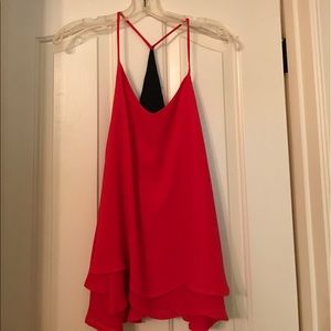 Cute Red Top with Designed Back