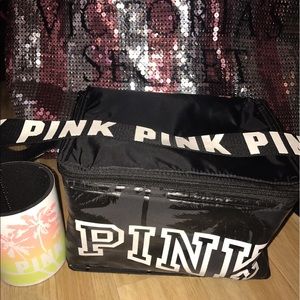 Victoria's Secret Pink cooler and koozie
