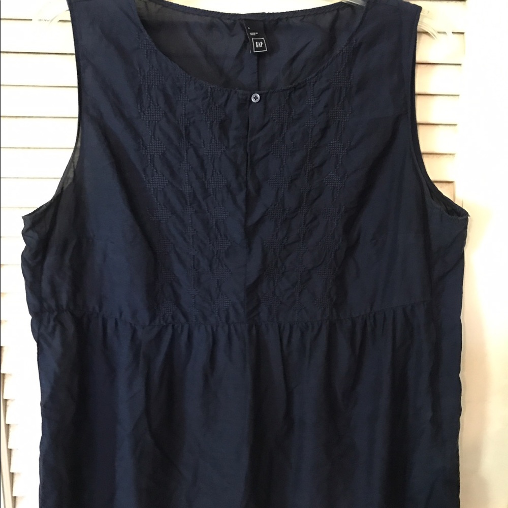 Navy Blue Blouse Sleeveless Blouse