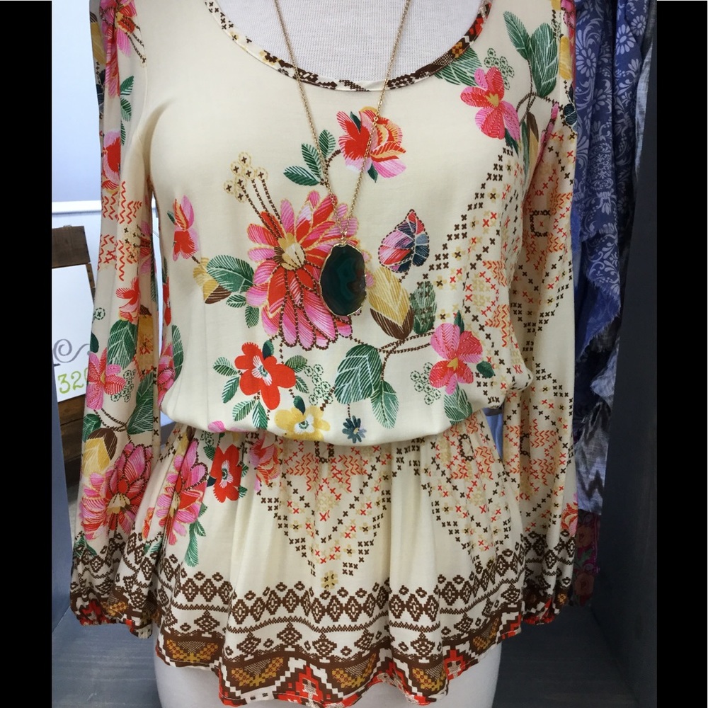 SOLD Floral Print Blouse - Picture 5 of 5