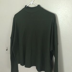 Olive Mock Turtleneck Top