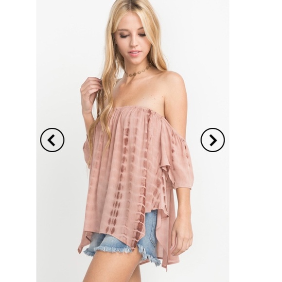 SOLD OUT Neutral Off Shoulder Top - Picture 2 of 7