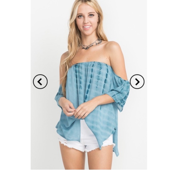 SOLD OUT Neutral Off Shoulder Top - Picture 5 of 7