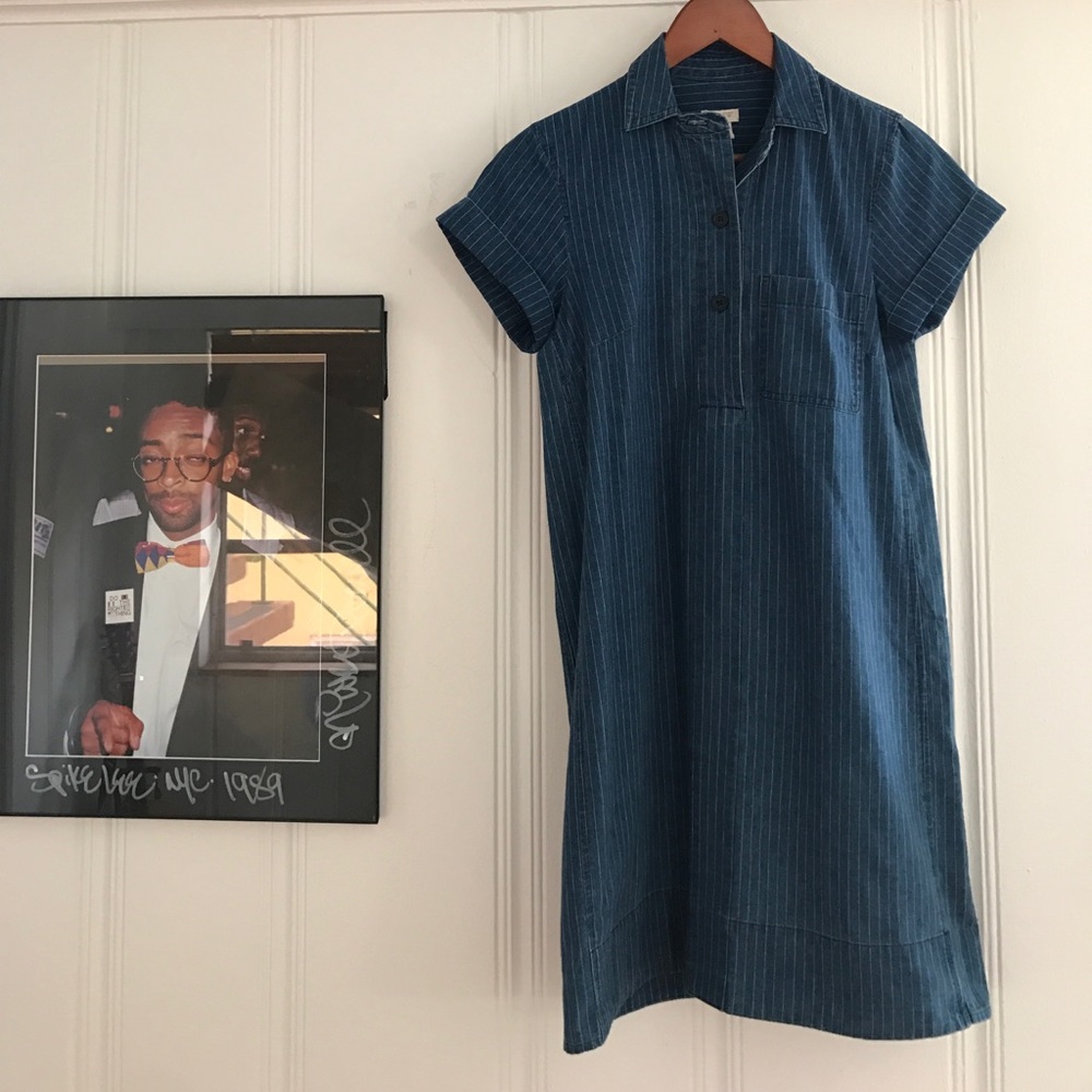 J. Crew Chambray Stripe Shirtdress