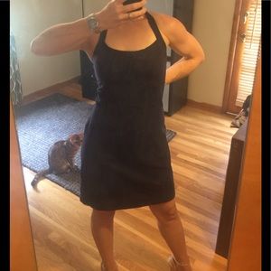 Athleta Navy Halter Modra Dress labeled 6 fits 4