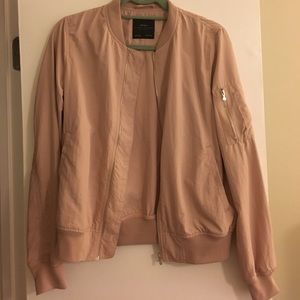 Blush Pink Lightweight Bomber