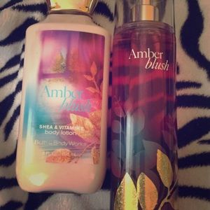 BBW Amber Blush body lotion and spray