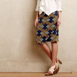 ⚡️Maeve Kanara geometric pencil skirt Anthro ✨