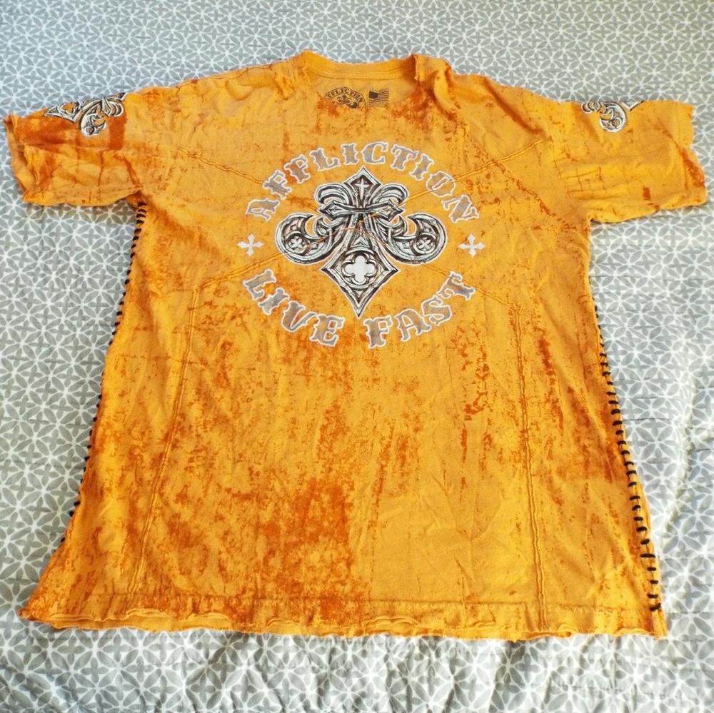 Orange affliction t-shirt
