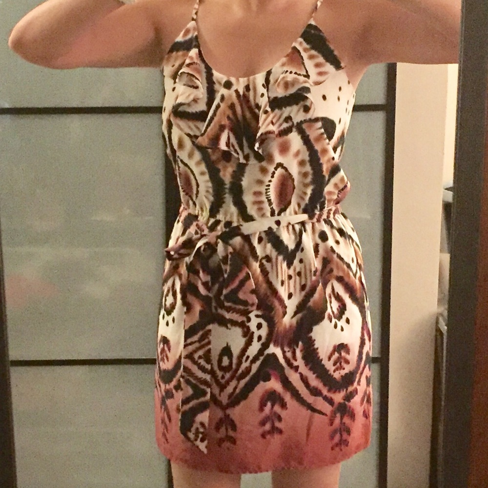 Printed ombré strappy dress