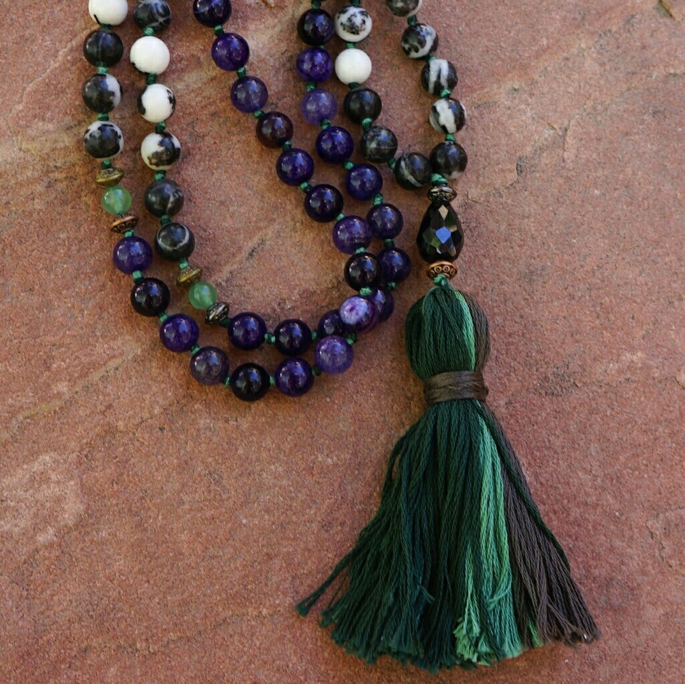Handmade Mala Beads Necklace Mediation Prayer 108