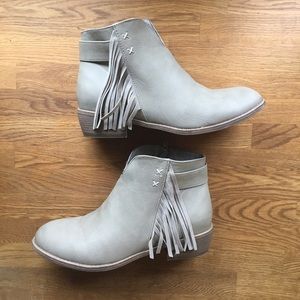 Fringe booties