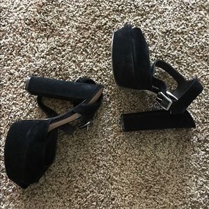 Black Steve Madden Chunky Heeled Sandal