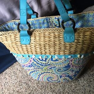 Vera Bradley Capri Blue Beach Tote