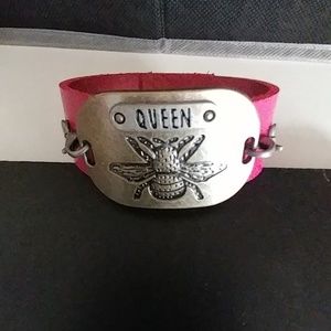 "Queen Bee" Pink Cuff Bracelet