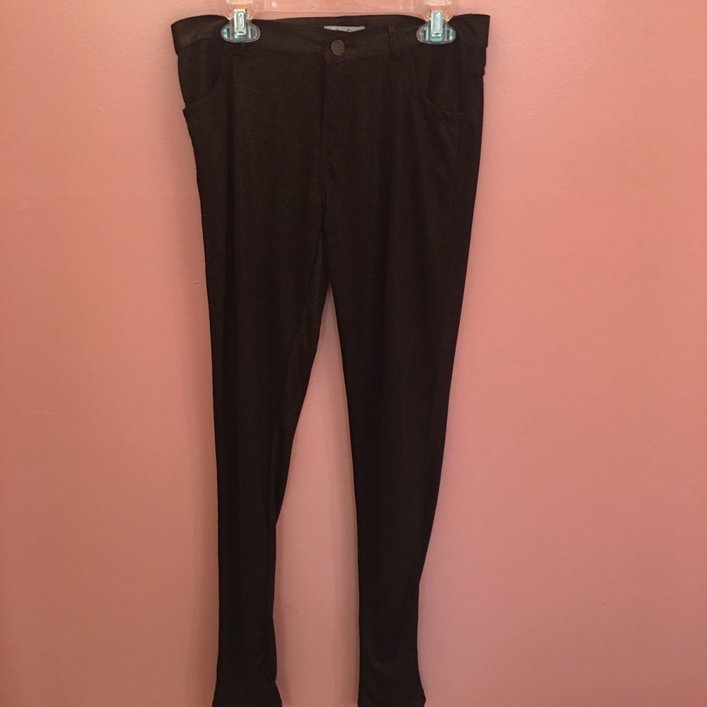 Gold Speckled Thin Material Pants