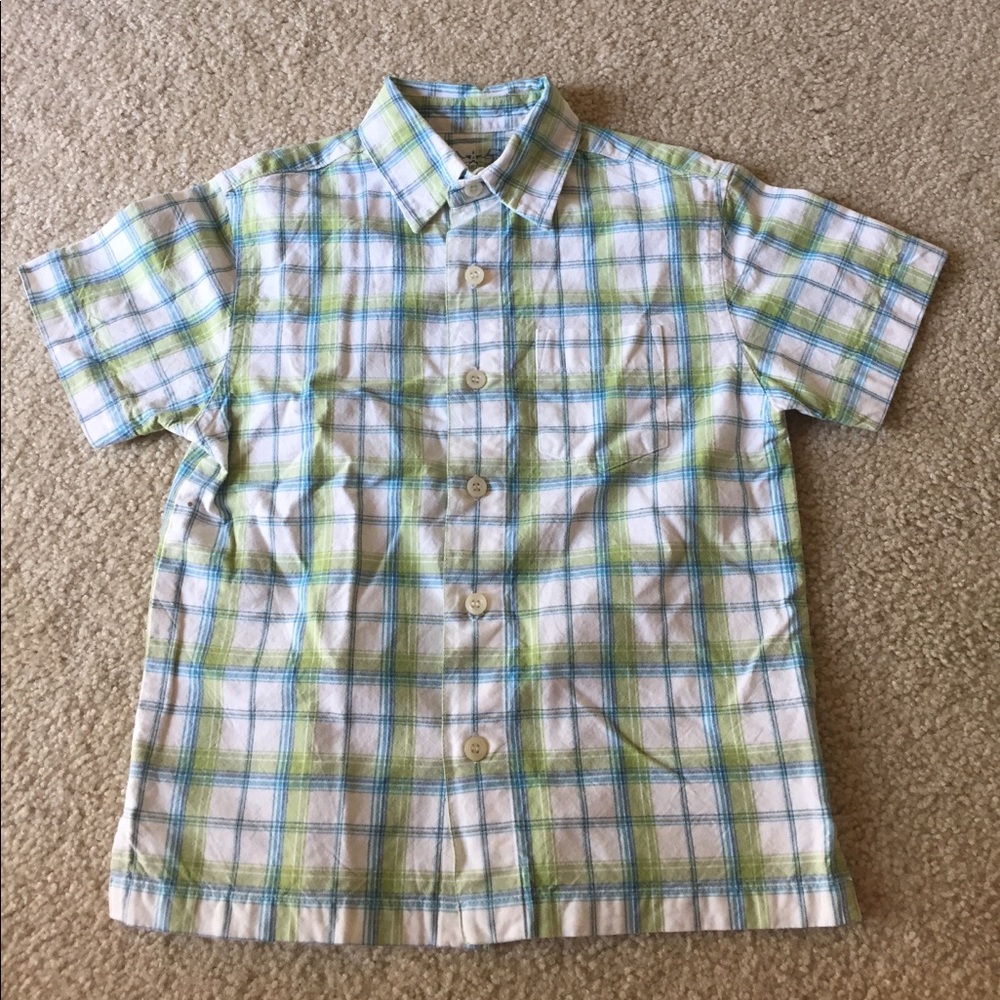 Arizona Boys Plaid Short Sleeve Shirt, Small (4)