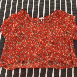 Sheer Floral Top