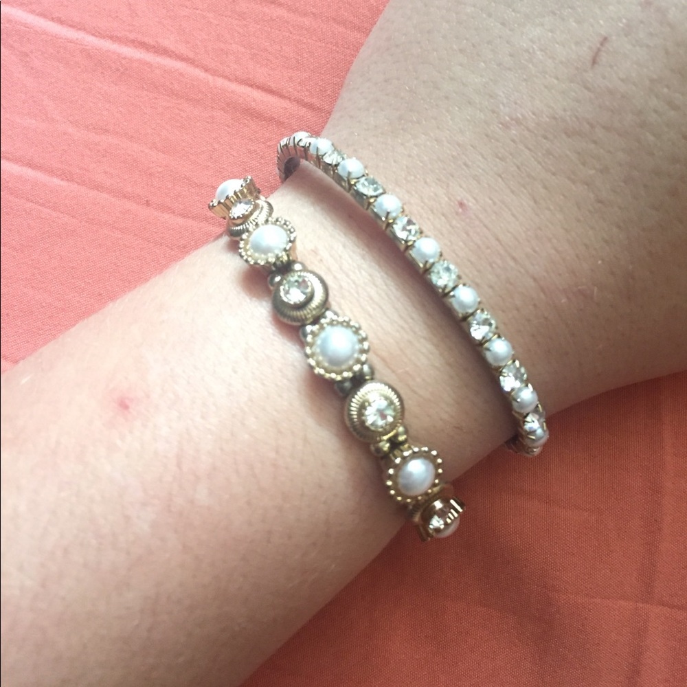 CZ and Pearl Bracelets