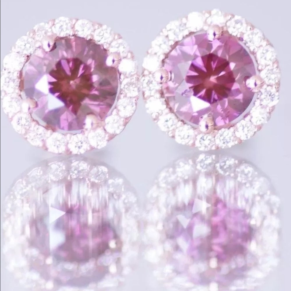 A Pair Of Natural Not Enhanced Fancy Vivid Diamond