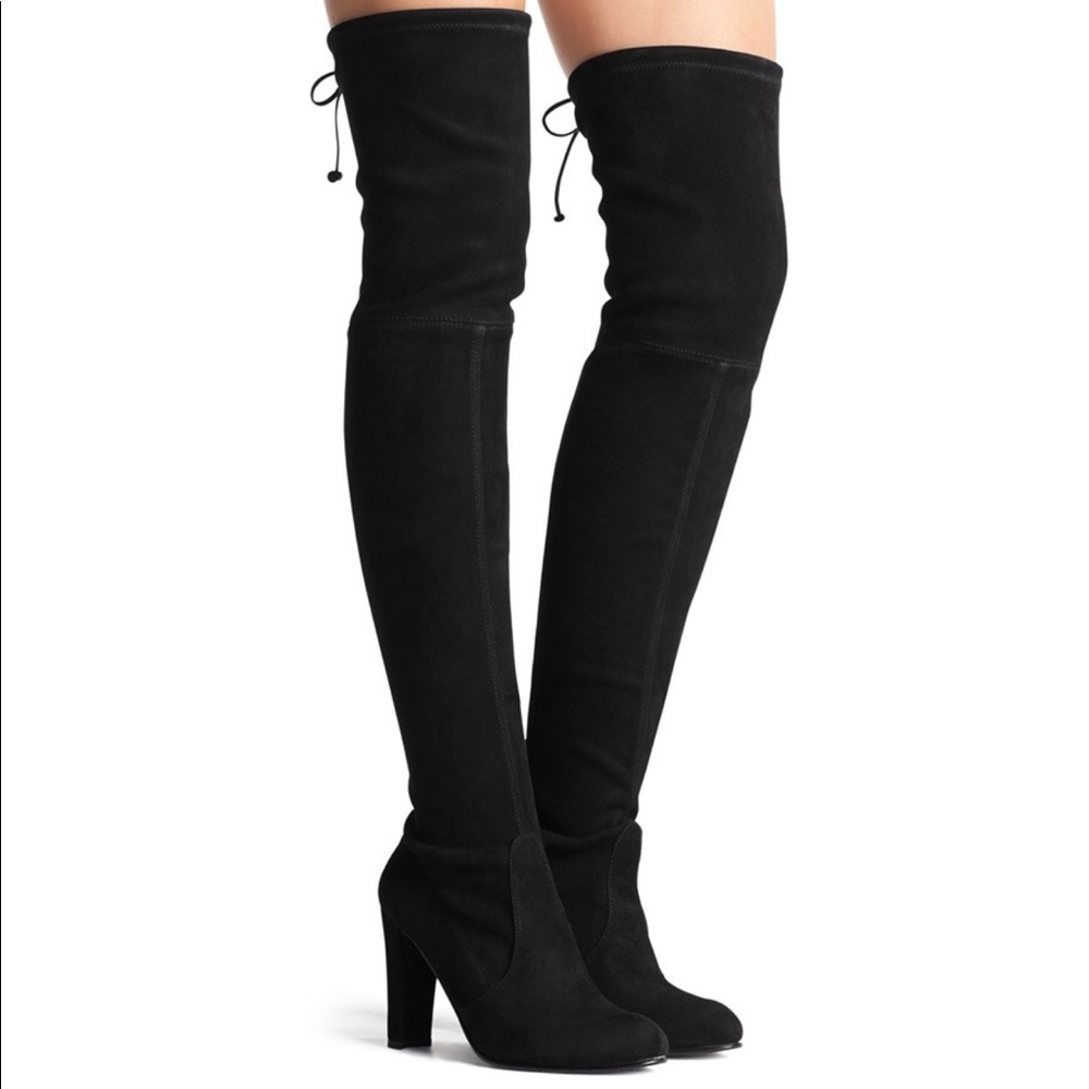 STUART HIGHLANDER! Black suede comes with box