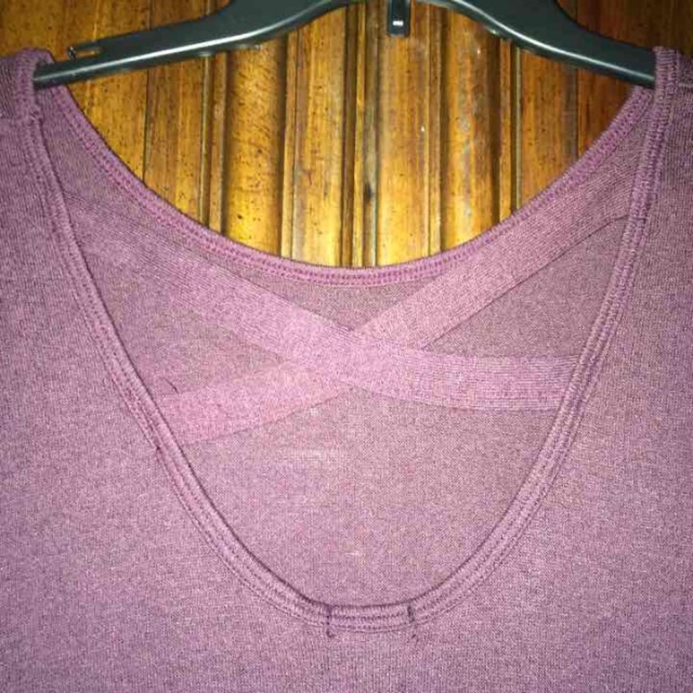 crossed back long sleeve shirt