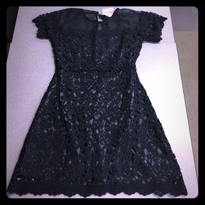 Crochet black dress