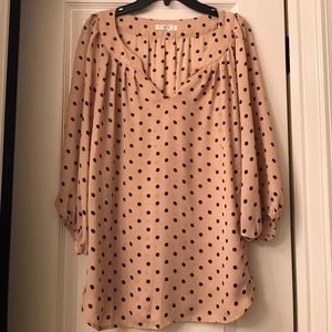 Tan and black Ezra blouse