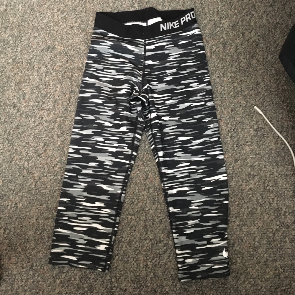 Nike Pro Camo Running Leggings - S