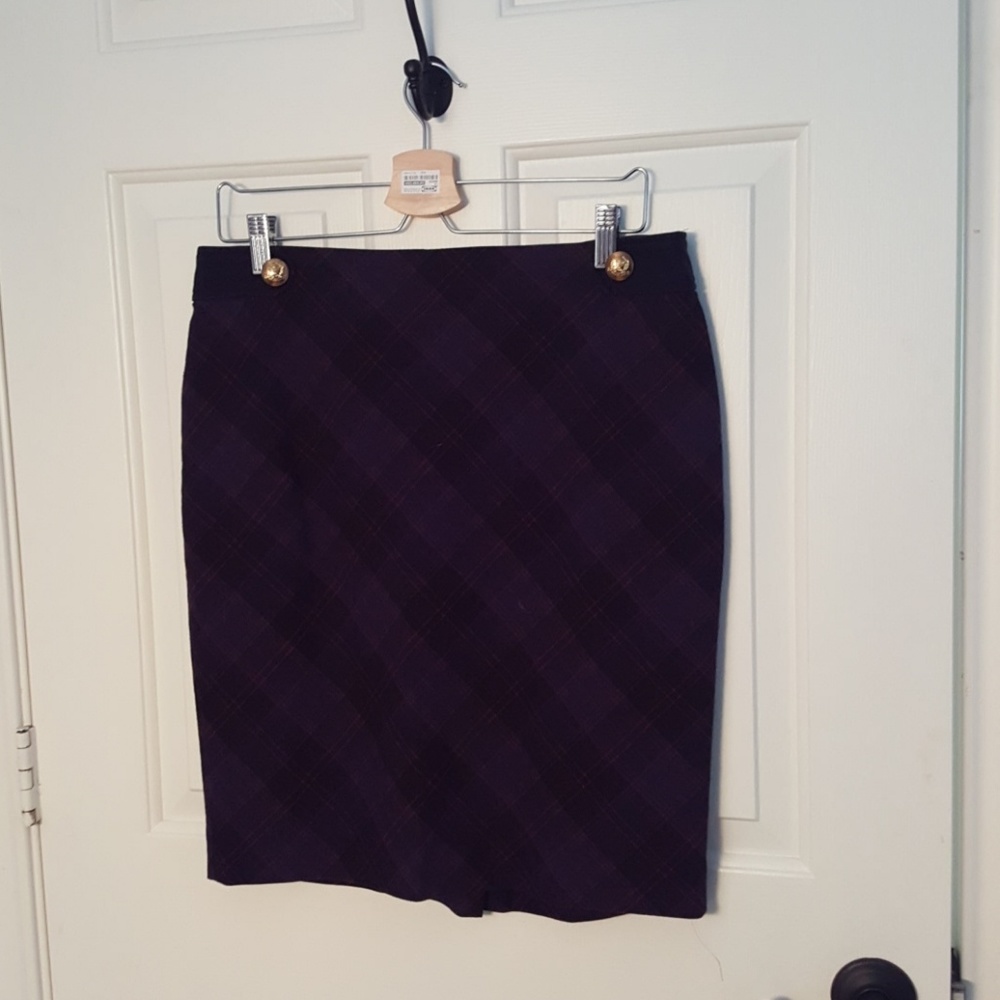 Limited Plaid Wiggle Pencil  Skirt 12