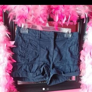 High wasted navy blue shorts