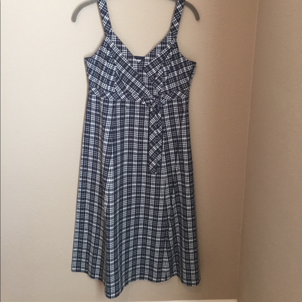 All cotton blue plaid dress from Nine West