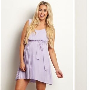 Pink blush maternity dress