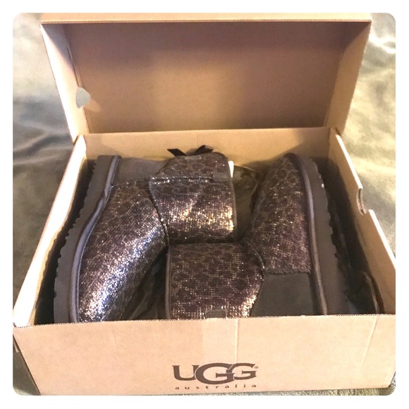 UGG Shoes - Mini Bailey Bow Glitter UGG