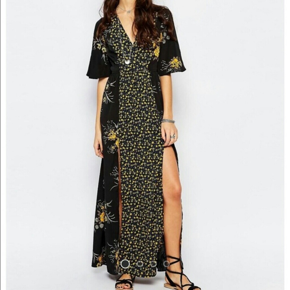 Topshop Band of Gypsies Floral Maxi Dress
