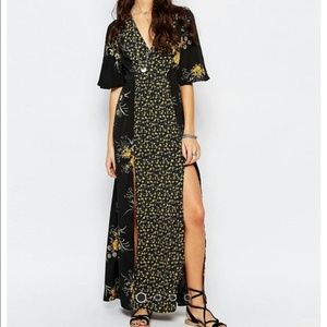 Topshop Band of Gypsies Floral Maxi Dress
