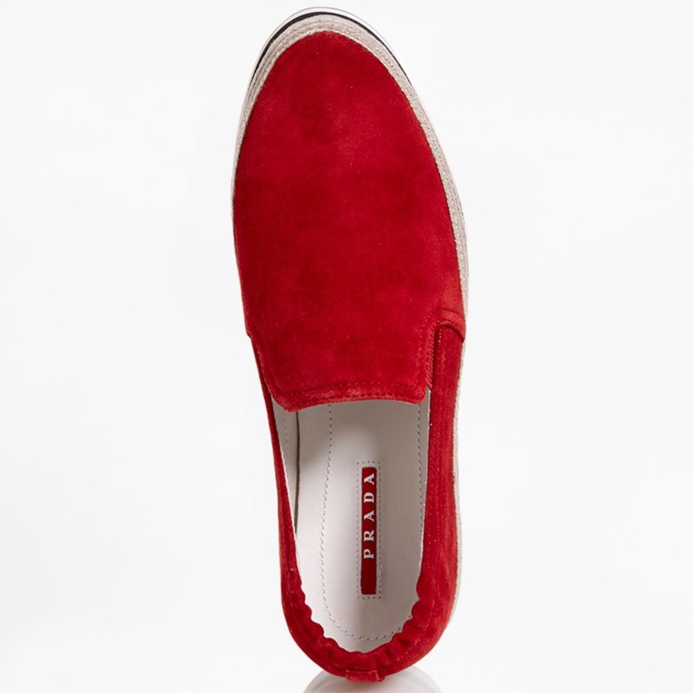 Prada Leather Slip-On Espadrilles - Picture 2 of 4