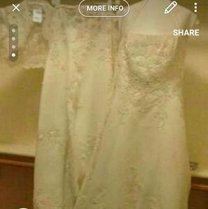 Beautiful wedding dress, veil, and jacket