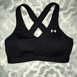 Under Armour women's sports bra- black, size med