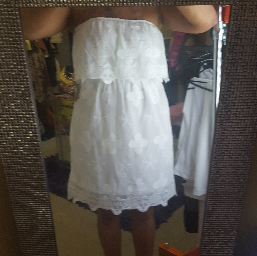 White cute summer dress .