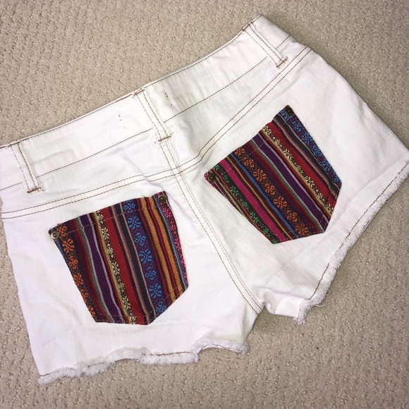 Forever 21 White Jean Shorts - Picture 2 of 4