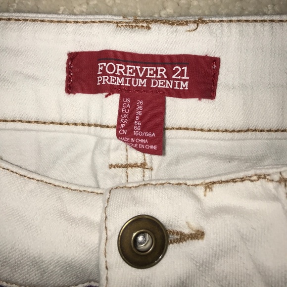 Forever 21 White Jean Shorts - Picture 4 of 4