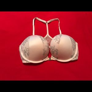 Pink with gray detail Bra